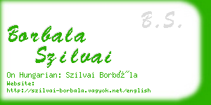 borbala szilvai business card